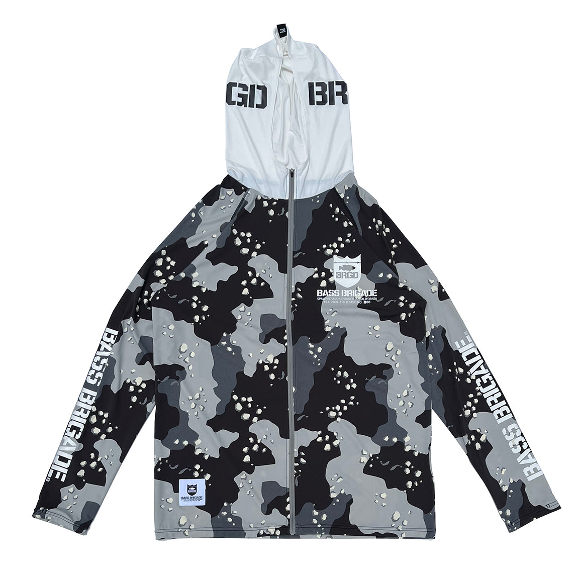 LAKE CAMO PERFORMANCE DRY ZIP HOODIE - WHITE