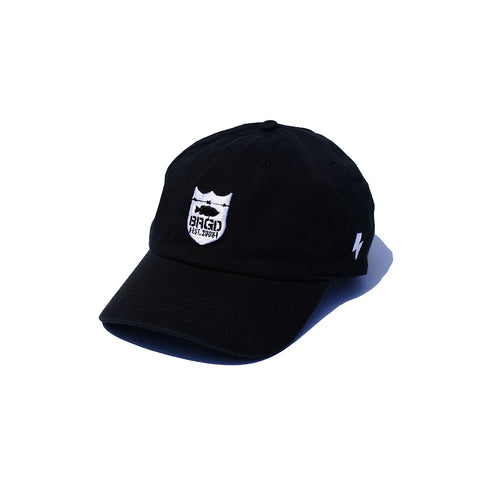 SHIELD LOGO COTTON CAP - BLACK/WHITE