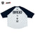 SCREENSTARS × BASS BRIGADE RAGLAN SLEEVE TEE - V/WHITE×BLACK