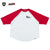 SCREENSTARS × BASS BRIGADE RAGLAN SLEEVE TEE - V/WHITE×RED