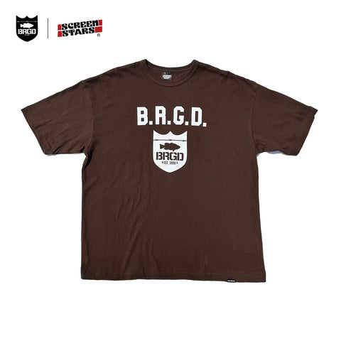 SCREENSTARS × BASS BRIGADE LOOSE-KNIT JERSEY TEE - BROWN