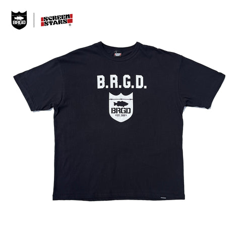 SCREENSTARS × BASS BRIGADE LOOSE-KNIT JERSEY TEE - CHARCOAL