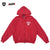 SCREEN STARS × BASS BRIGADE CHEMICAL WASH ZIP HOODIE - RED