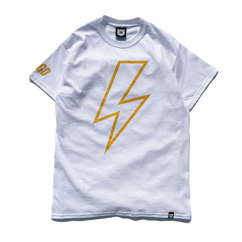 Bolt Outline Tee - White/Yellow