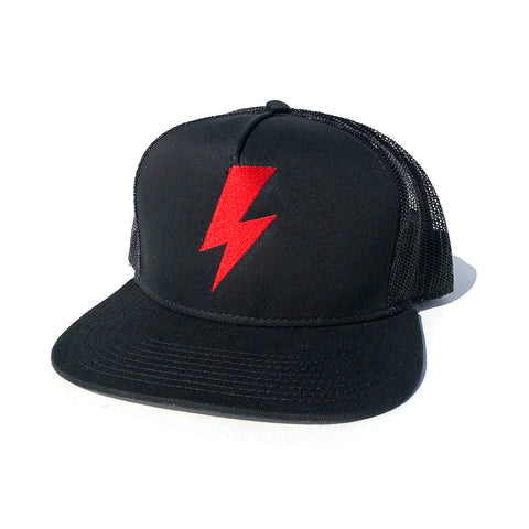 Bolt Trucker Hat - Black/Red