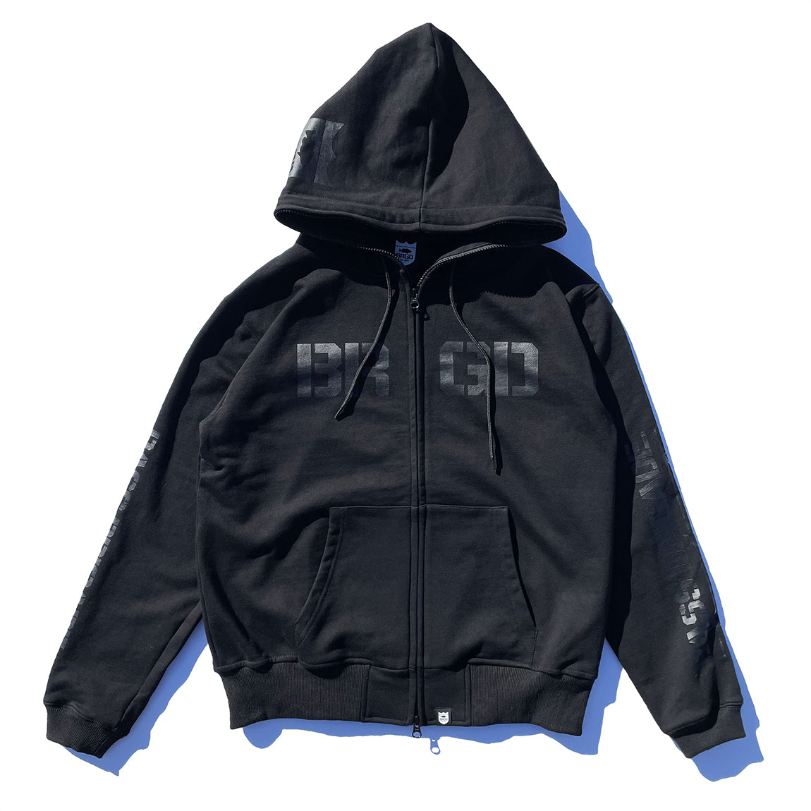 BRGD Wired Full Zip Hoodie - Black/Black - S